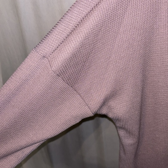 Mauve Thermal Look Long Sleeve Pullover XXL - Picture 3 of 9